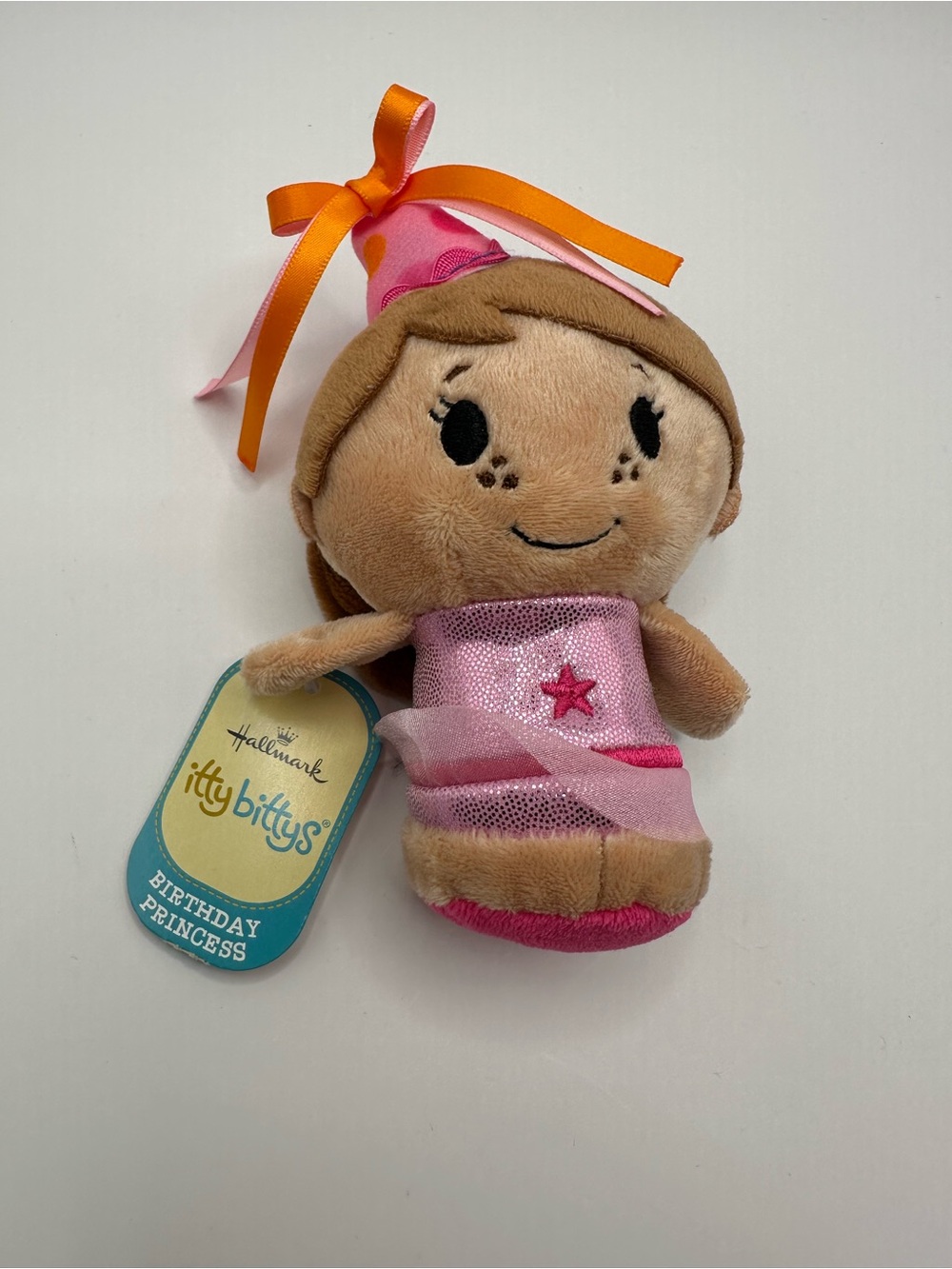 Hallmark itty bittys Pink & Tan Birthday Princess Plush